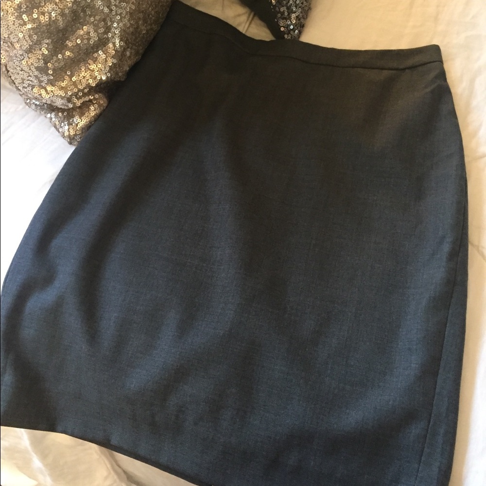 J. Crew grey wool skirt, size 0.